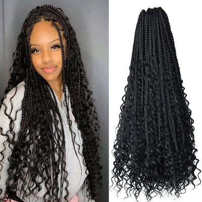 Chemical Fiber Hair Three-strand African Braid Crochet Hair - ENova