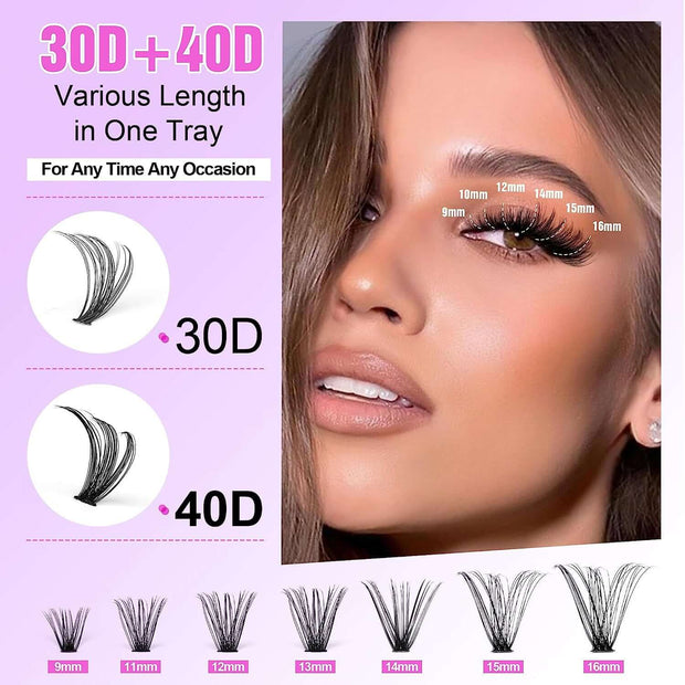 DIY Cluster Lashes Mixed Package False Eyelashes - ENova