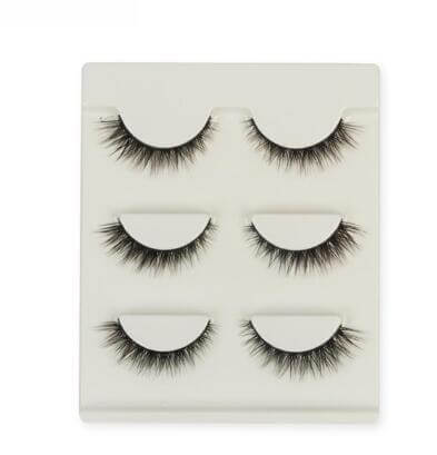 Compatible with Apple, 3 pair false eyelashes mink hair lashes Slim curly raised fake Eyelasehe extension Cilios Posticos makeup - ENova