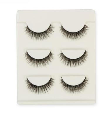 Compatible with Apple, 3 pair false eyelashes mink hair lashes Slim curly raised fake Eyelasehe extension Cilios Posticos makeup - ENova