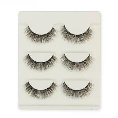 Compatible with Apple, 3 pair false eyelashes mink hair lashes Slim curly raised fake Eyelasehe extension Cilios Posticos makeup - ENova