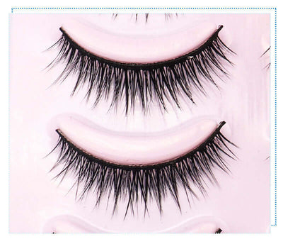 Natural Short Cross False Eyelashes Handmade Fake Eye Lashes Makeup USA - ENova