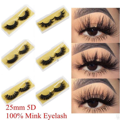 Mink Eyelashes 25mm Wispy Fluffy Fake Lashes - ENova