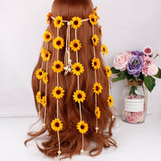 Headdress Garland Sun Flower Hair Band Flower Headband Bohemian Hair Ring Hair Accessories - ENova