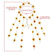 Headdress Garland Sun Flower Hair Band Flower Headband Bohemian Hair Ring Hair Accessories - ENova