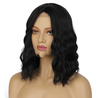 Front Lace Wig Curly Hair Short Curly Hair Fake - ENova