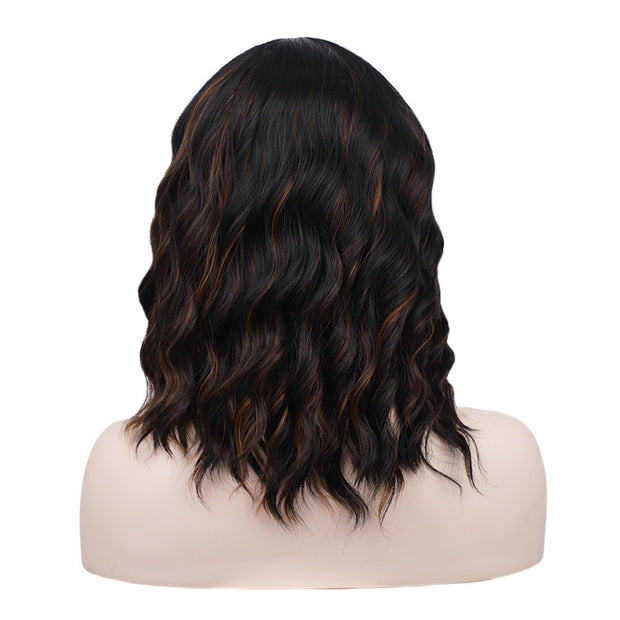 Front Lace Wig Curly Hair Short Curly Hair Fake - ENova