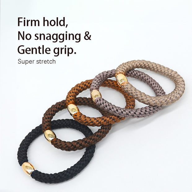 15 Pieces Embroidery Thread Twist High Elastic Hair Bands Women's Rubber Bands Hair Rope Hair Accessories - ENova
