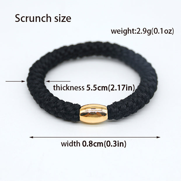 15 Pieces Embroidery Thread Twist High Elastic Hair Bands Women's Rubber Bands Hair Rope Hair Accessories - ENova