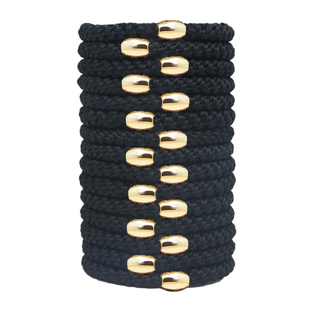 15 Pieces Embroidery Thread Twist High Elastic Hair Bands Women's Rubber Bands Hair Rope Hair Accessories - ENova