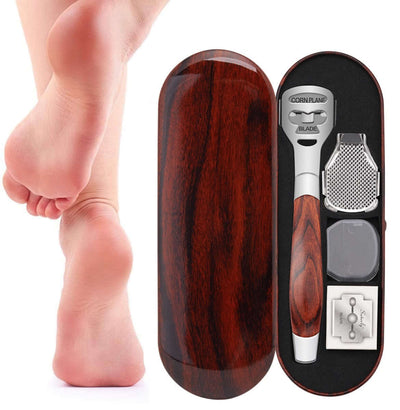 Wood Handle Foot Callus Shaver Heel Feet Skin Shaver Corn Cuticle Cutter Remover Rasp Pedicure Razor Portable Foot Care - ENova
