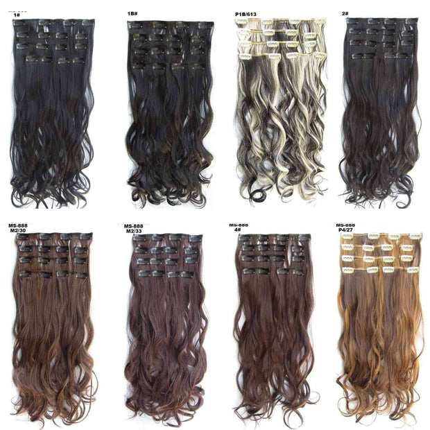 Chemical Fiber Clip Hair Extension Wig Set - ENova