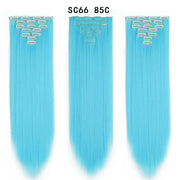 16 Card Seven-piece Hairpiece Clip Wig Beauty Chemical Fiber Wig Set Hair Extension - ENova