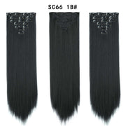 16 Card Seven-piece Hairpiece Clip Wig Beauty Chemical Fiber Wig Set Hair Extension - ENova