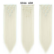 16 Card Seven-piece Hairpiece Clip Wig Beauty Chemical Fiber Wig Set Hair Extension - ENova