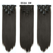 16 Card Seven-piece Hairpiece Clip Wig Beauty Chemical Fiber Wig Set Hair Extension - ENova