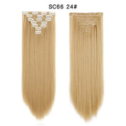 16 Card Seven-piece Hairpiece Clip Wig Beauty Chemical Fiber Wig Set Hair Extension - ENova