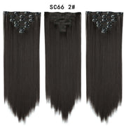16 Card Seven-piece Hairpiece Clip Wig Beauty Chemical Fiber Wig Set Hair Extension - ENova