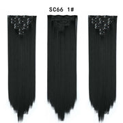 16 Card Seven-piece Hairpiece Clip Wig Beauty Chemical Fiber Wig Set Hair Extension - ENova
