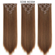 16 Card Seven-piece Hairpiece Clip Wig Beauty Chemical Fiber Wig Set Hair Extension - ENova