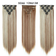 16 Card Seven-piece Hairpiece Clip Wig Beauty Chemical Fiber Wig Set Hair Extension - ENova