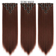 16 Card Seven-piece Hairpiece Clip Wig Beauty Chemical Fiber Wig Set Hair Extension - ENova