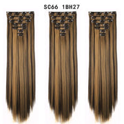 16 Card Seven-piece Hairpiece Clip Wig Beauty Chemical Fiber Wig Set Hair Extension - ENova