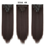 16 Card Seven-piece Hairpiece Clip Wig Beauty Chemical Fiber Wig Set Hair Extension - ENova