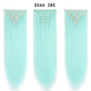 16 Card Seven-piece Hairpiece Clip Wig Beauty Chemical Fiber Wig Set Hair Extension - ENova