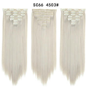 16 Card Seven-piece Hairpiece Clip Wig Beauty Chemical Fiber Wig Set Hair Extension - ENova