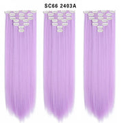 16 Card Seven-piece Hairpiece Clip Wig Beauty Chemical Fiber Wig Set Hair Extension - ENova