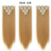 16 Card Seven-piece Hairpiece Clip Wig Beauty Chemical Fiber Wig Set Hair Extension - ENova
