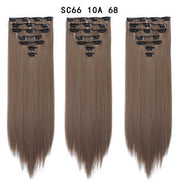 16 Card Seven-piece Hairpiece Clip Wig Beauty Chemical Fiber Wig Set Hair Extension - ENova