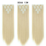 16 Card Seven-piece Hairpiece Clip Wig Beauty Chemical Fiber Wig Set Hair Extension - ENova