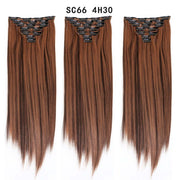 16 Card Seven-piece Hairpiece Clip Wig Beauty Chemical Fiber Wig Set Hair Extension - ENova