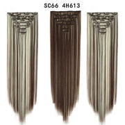 16 Card Seven-piece Hairpiece Clip Wig Beauty Chemical Fiber Wig Set Hair Extension - ENova