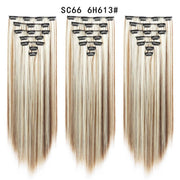 16 Card Seven-piece Hairpiece Clip Wig Beauty Chemical Fiber Wig Set Hair Extension - ENova