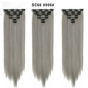 16 Card Seven-piece Hairpiece Clip Wig Beauty Chemical Fiber Wig Set Hair Extension - ENova
