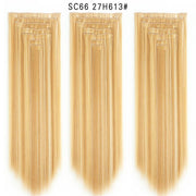 16 Card Seven-piece Hairpiece Clip Wig Beauty Chemical Fiber Wig Set Hair Extension - ENova