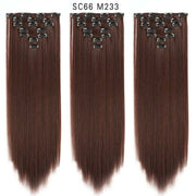 16 Card Seven-piece Hairpiece Clip Wig Beauty Chemical Fiber Wig Set Hair Extension - ENova