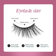 Natural Lashes Wispy Lashes Natural Look False Eyelashes Natural Flared Eyelashes False Eye Lashes Soft Fluffy Lashes 7 Pairs 6mm Gradual 13mm Cat's Eye Transparent Stem Eye Tail Elongated Half Eye Na - ENova